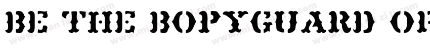 BE THE BOPYGUARD OFUIPE字体转换